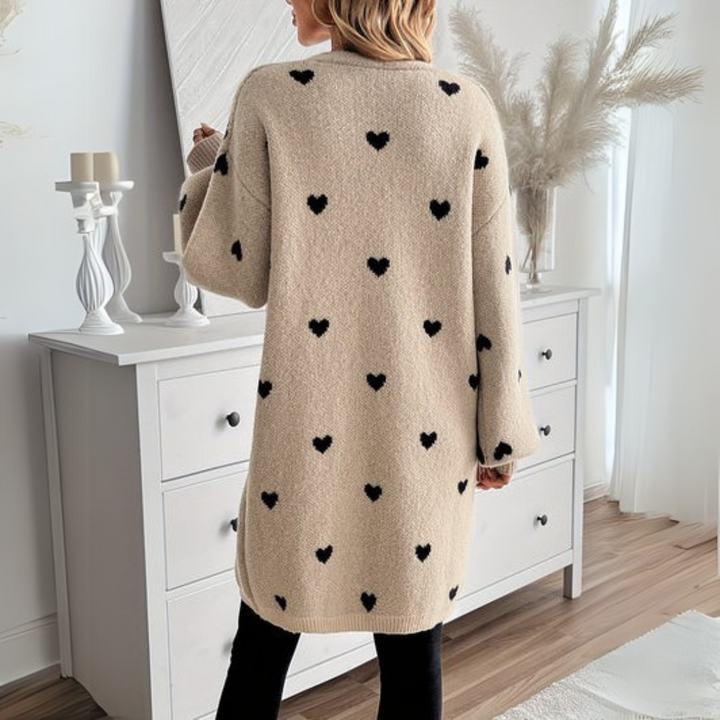 Women's Long Cardigan in Sweetheart Knit (3)