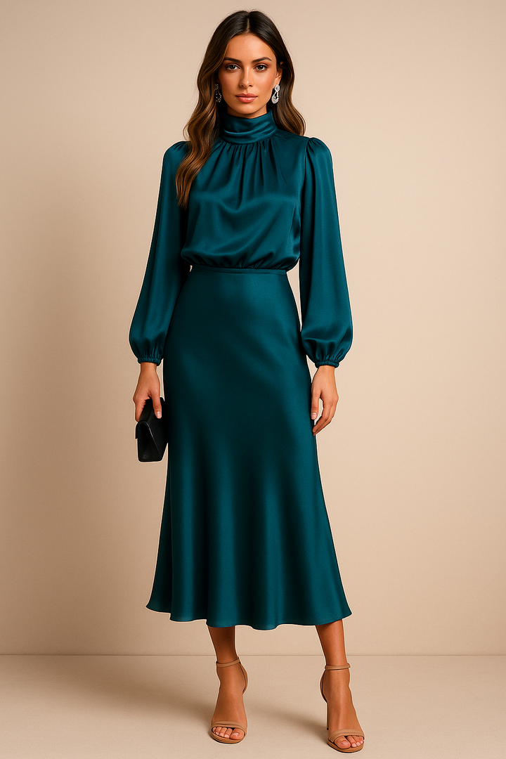 Women's Long Evening Dress in Cotton (6)