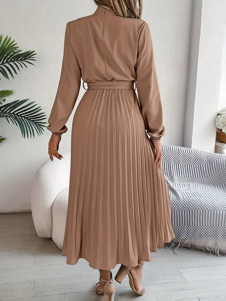 Women's Long Evening Dress with Pleats (10)