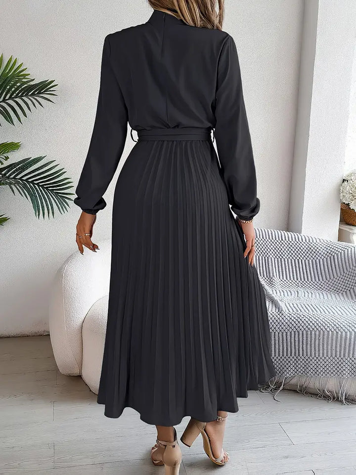 Women's Long Evening Dress with Pleats (12)