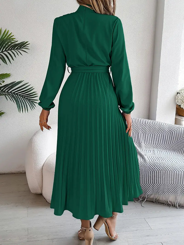 Women's Long Evening Dress with Pleats (4)