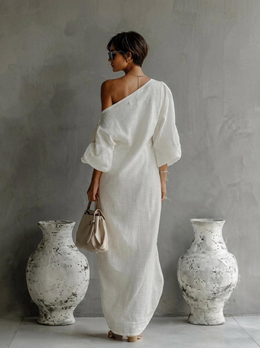 Women's Long Sleeve Maxi Party Dress (2)