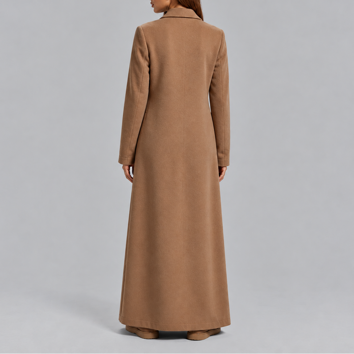 Women's Longline Double-Breasted Trench Coat (6)