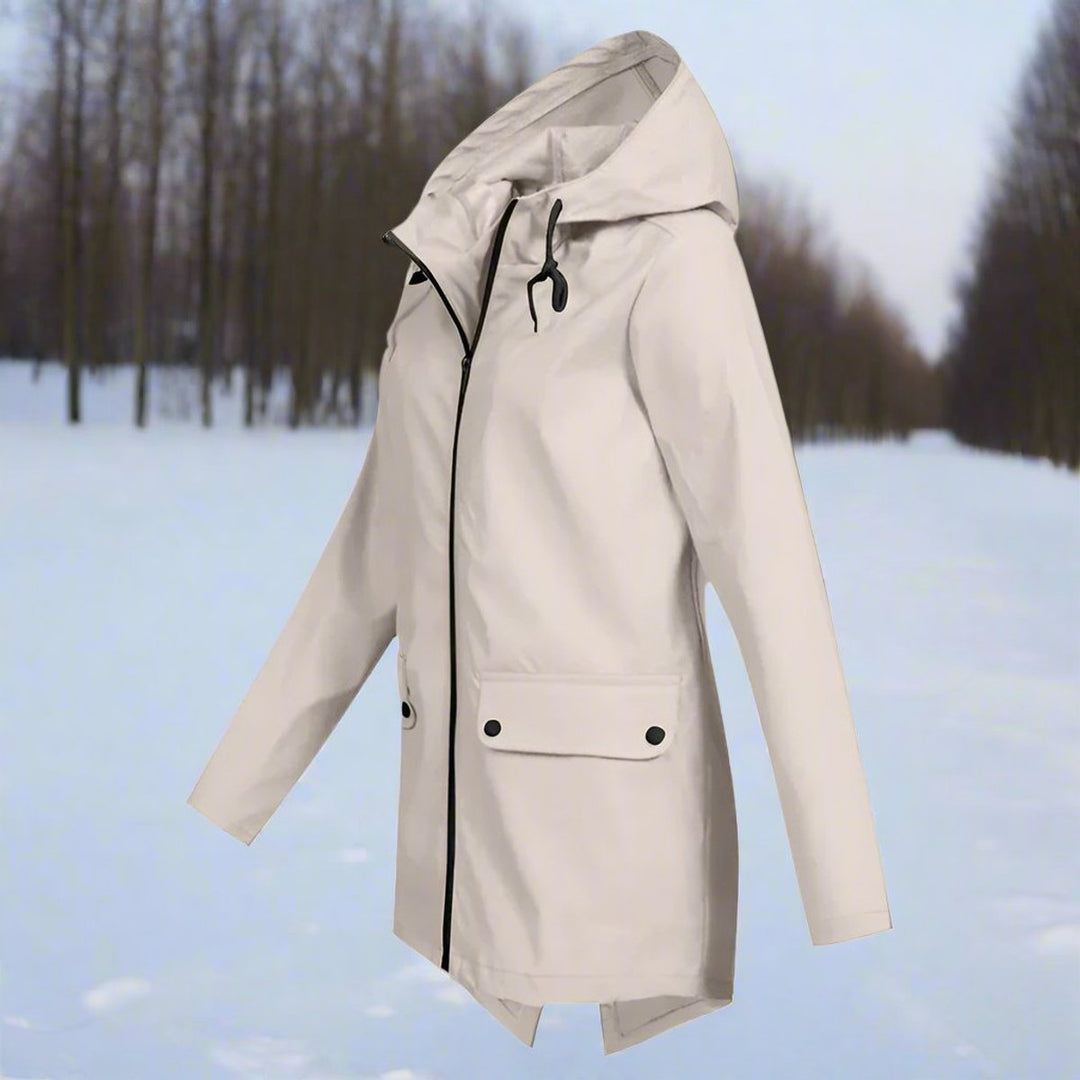 Women's Longline Waterproof Jacket for Autumn