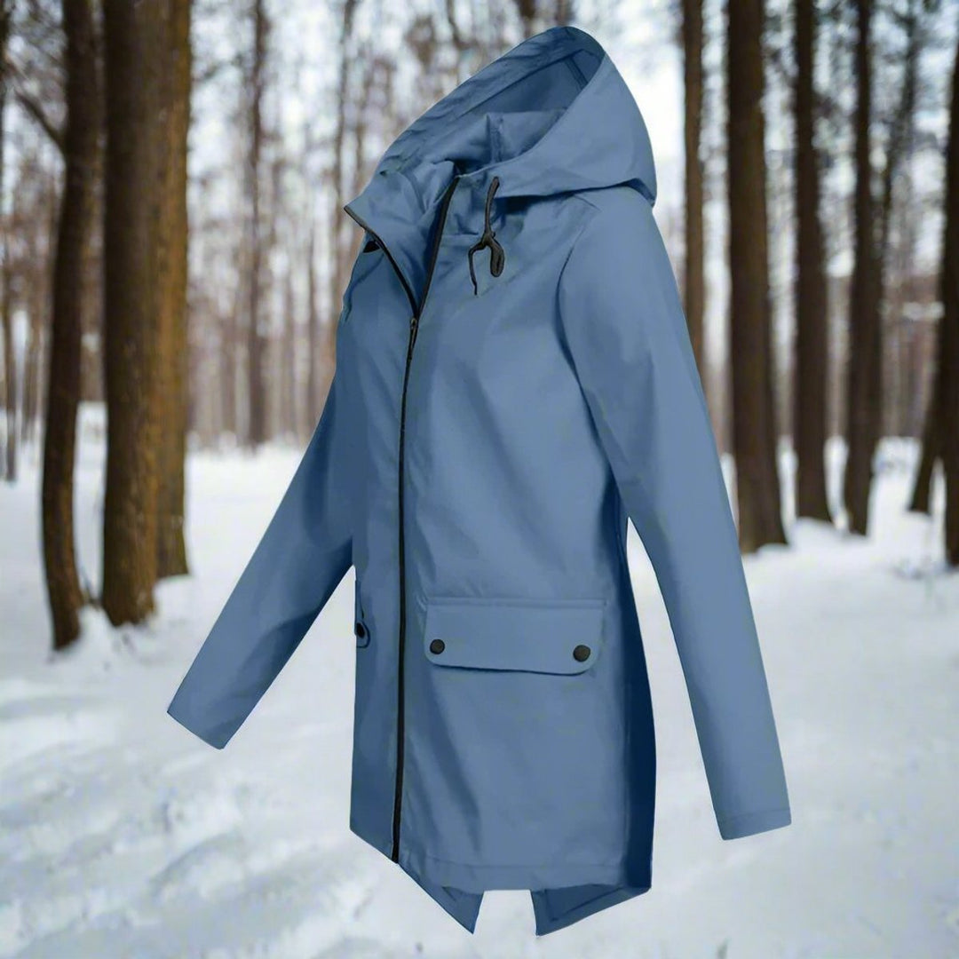Women's Longline Waterproof Jacket for Autumn (3)