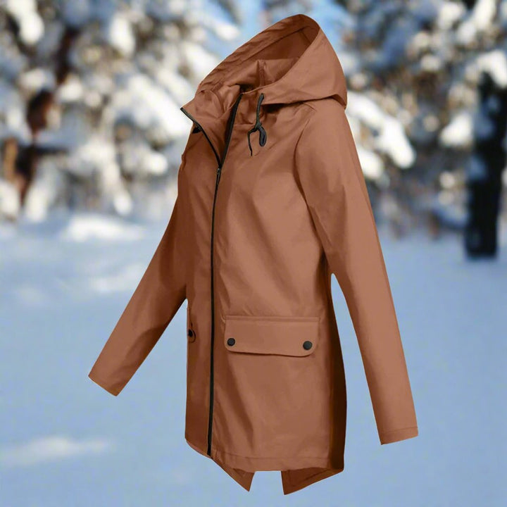 Women's Longline Waterproof Jacket for Autumn (5)