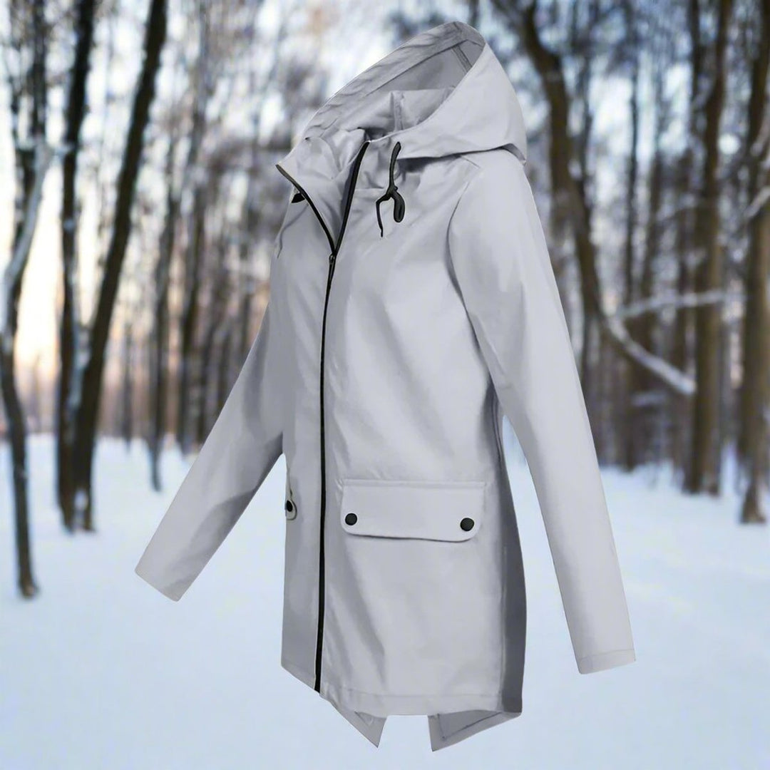 Women's Longline Waterproof Jacket for Autumn (7)
