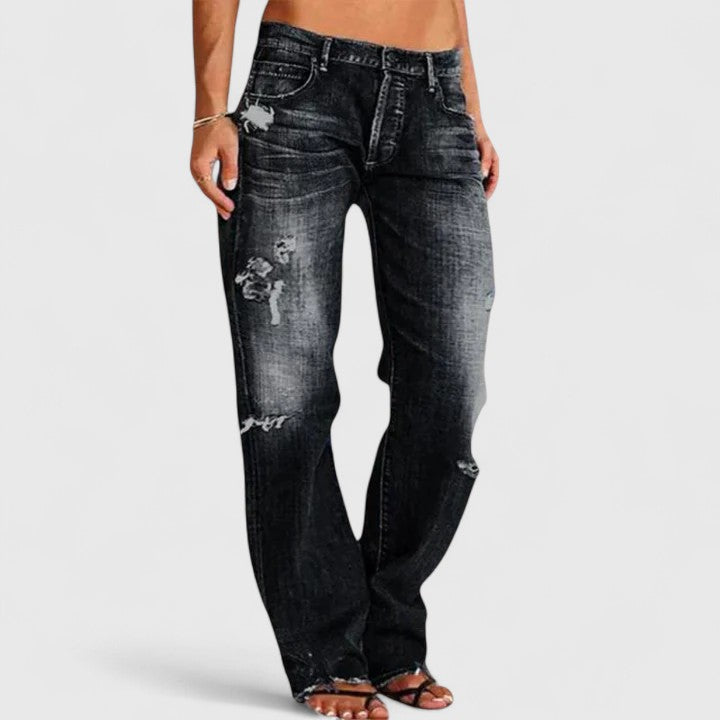 Women's Loose Vintage Jeans for Everyday in Black