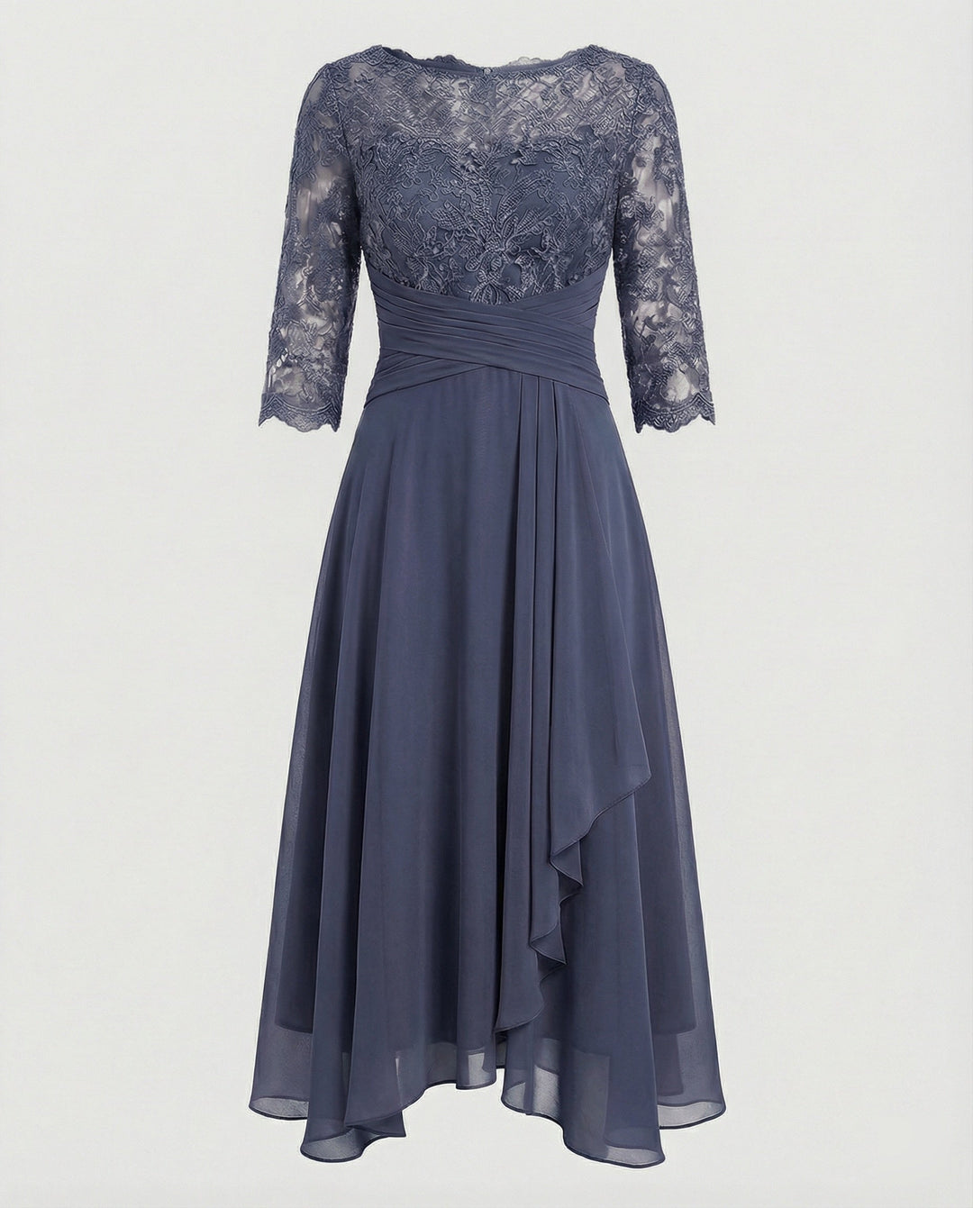 Women's Loose Viscose Fall Wedding Guest Dress in Grey