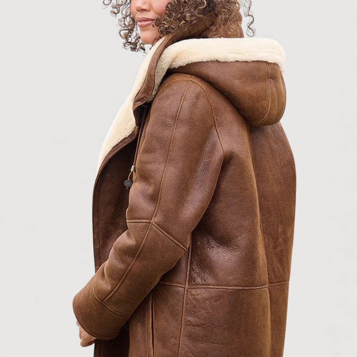Women's Luxe Shearling Trench Coat (2)