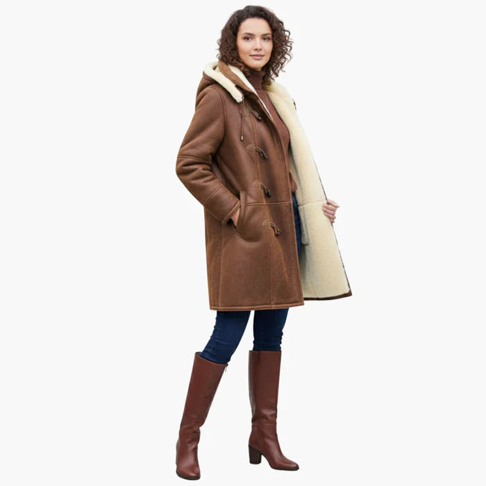 Women's Luxe Shearling Trench Coat (3)