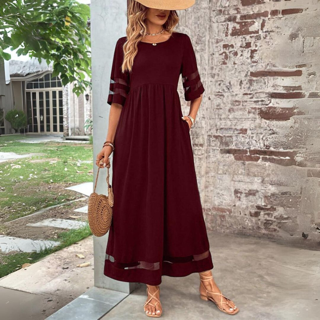 Women's Maxi Beach Dress in Cotton (3)