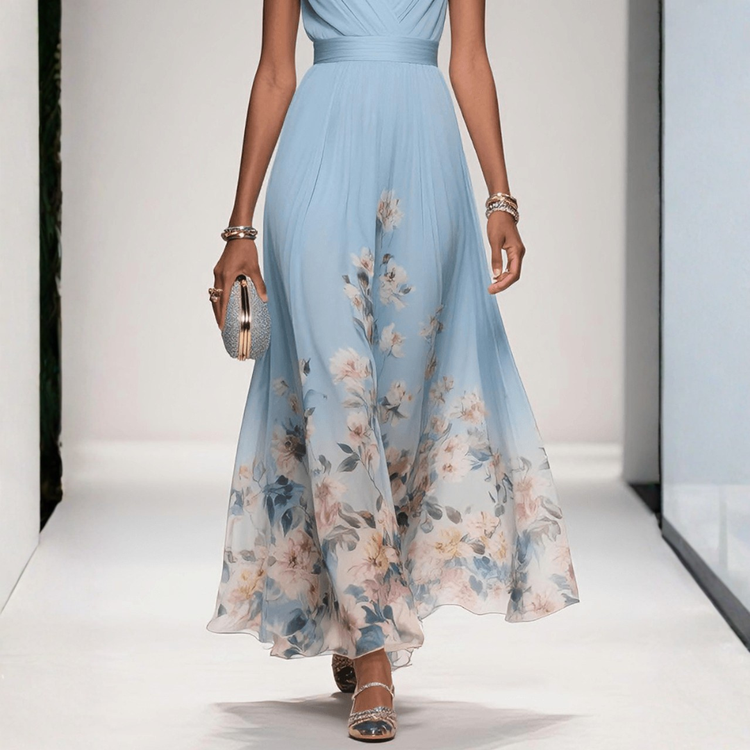Women's Maxi Boho Dress for Wedding Guests in Pink 2