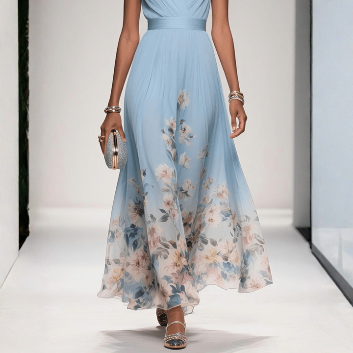 Women's Maxi Boho Dress for Wedding Guests in Pink 2