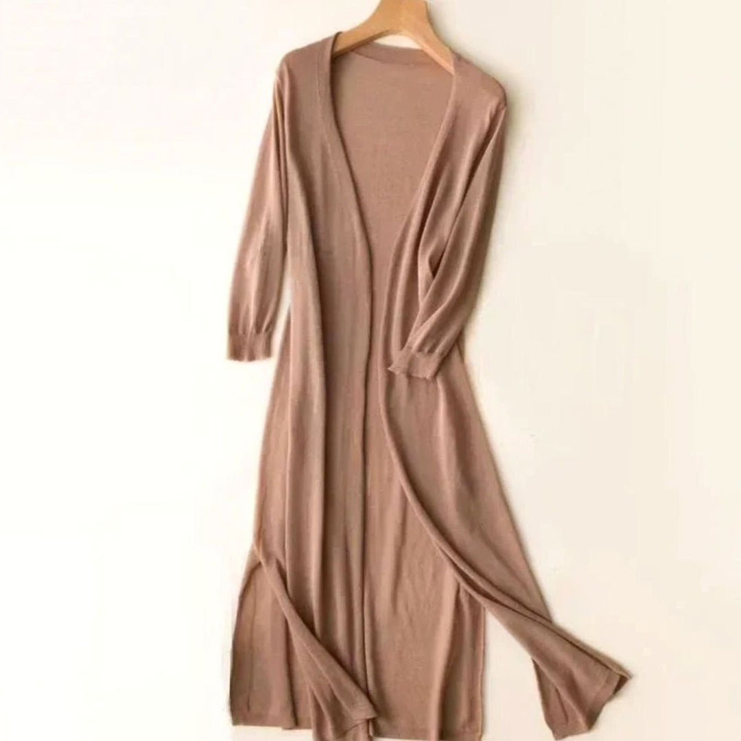 Women's Midi Knit Coatigan Jumper Dress (8)