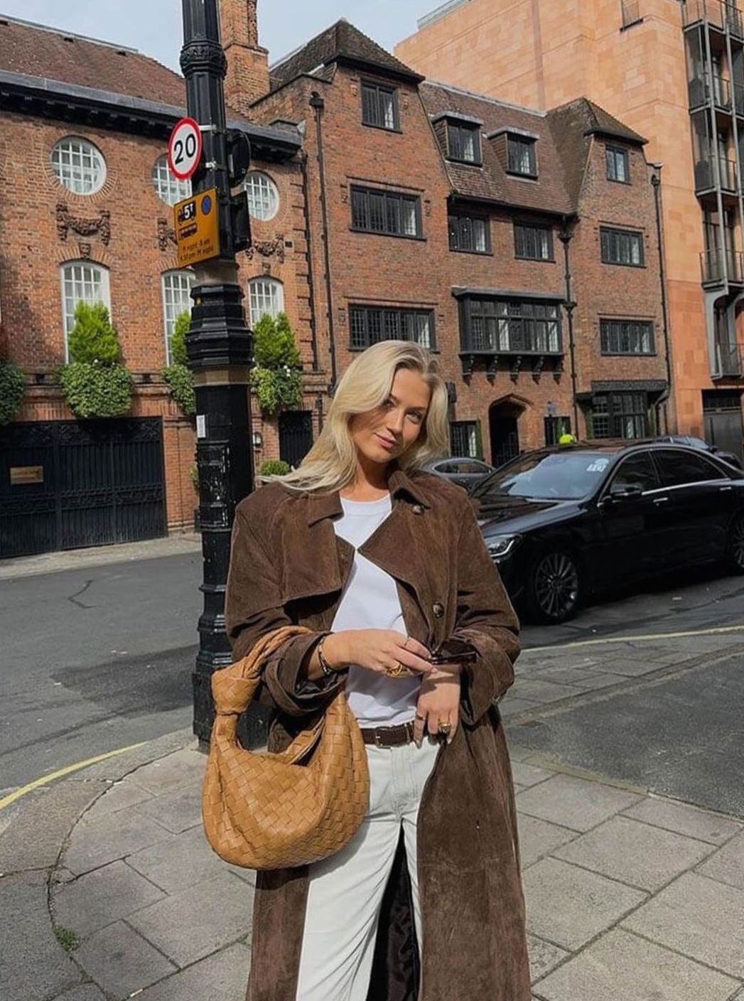 Women's Midi Suede Trench Coat with Belt (5)