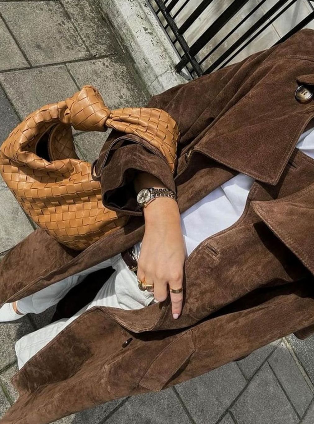 Women's Midi Suede Trench Coat with Belt (6)