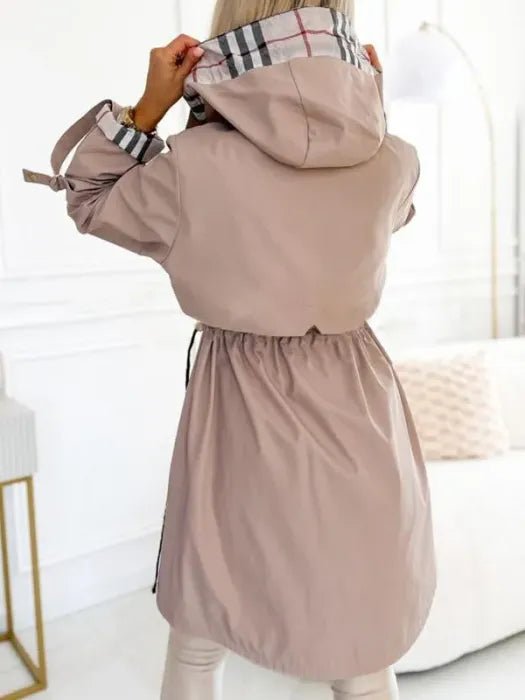 Women's Midi Waterproof Jacket for Autumn (4)