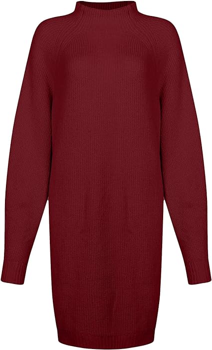 Women's Mini Knit Sweater Dress for Autumn (14)