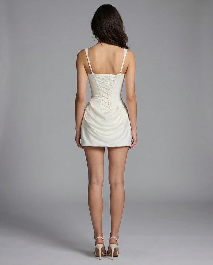 Women's Mini Party Dress with Corset Top (8)