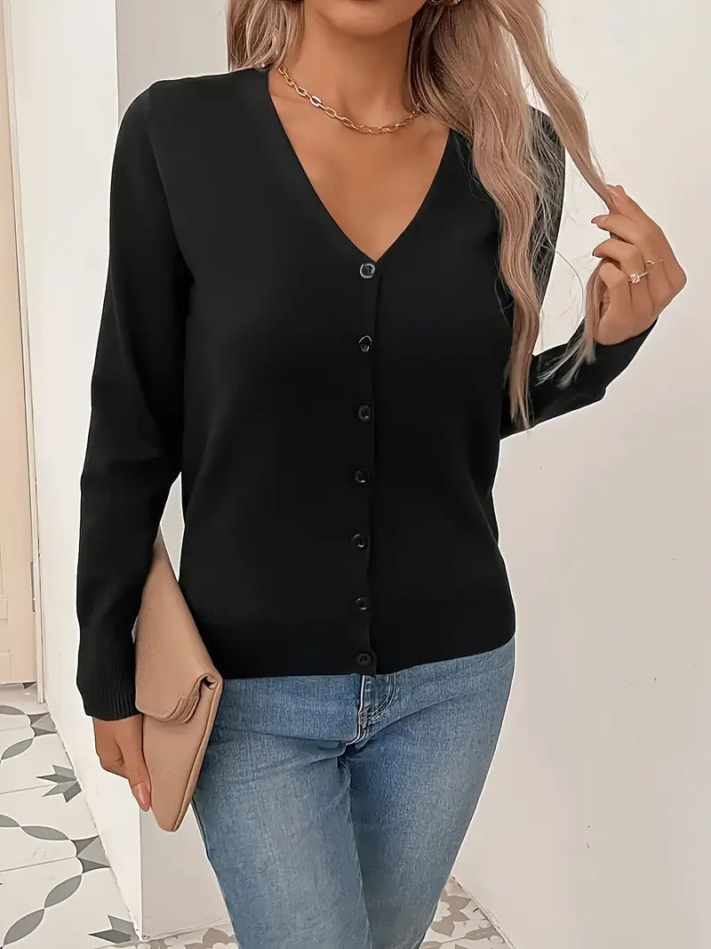 Women's Minimalist Knit Cardigan for Layering (2)