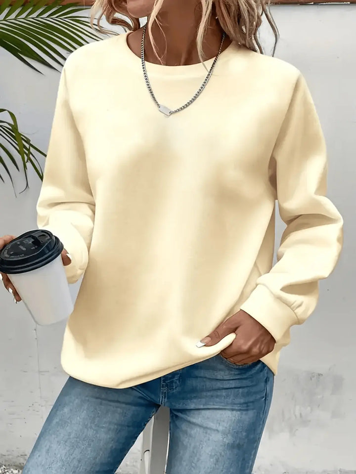 Women's Modern Corset Top Everyday Sweatshirt in Aprikose