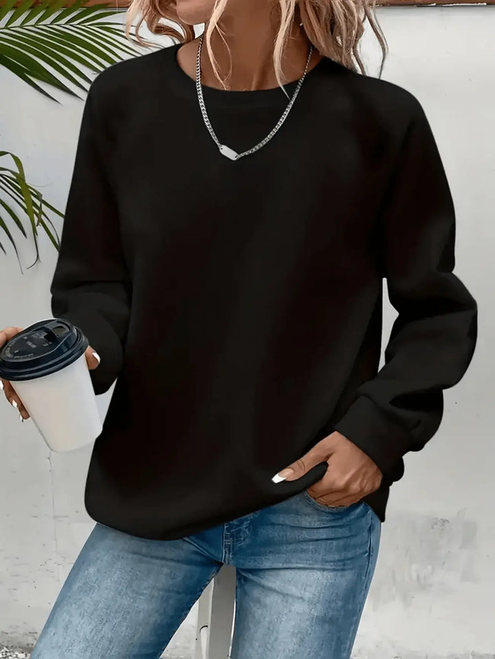 Women's Modern Corset Top Everyday Sweatshirt in Black
