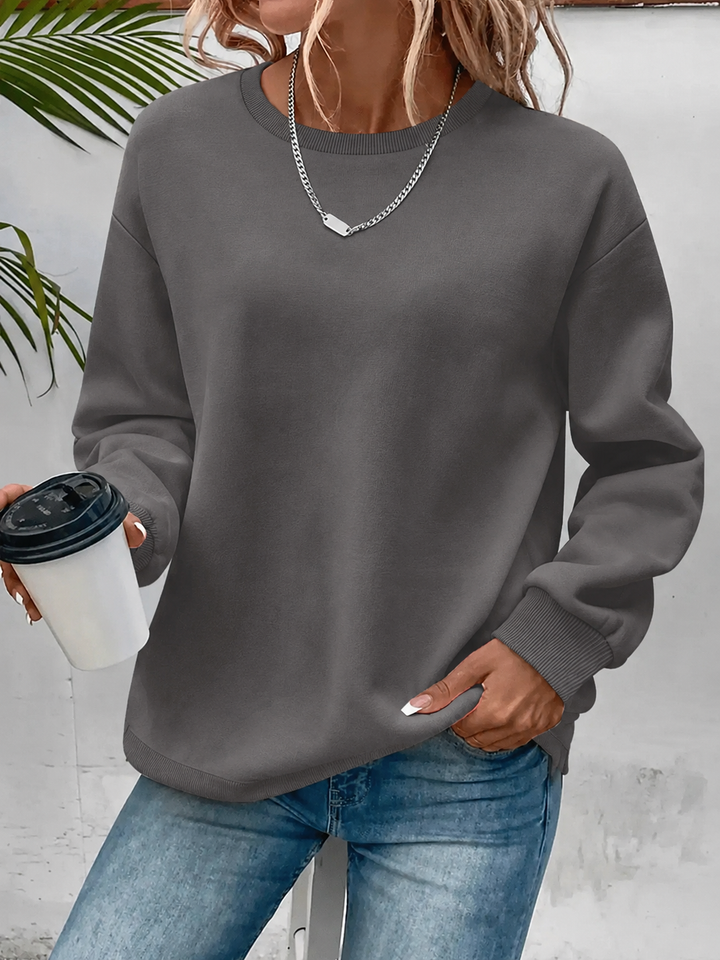 Women's Modern Corset Top Everyday Sweatshirt in Dark Grey