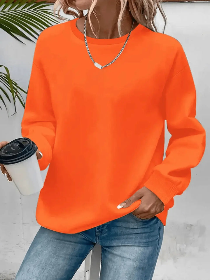 Women's Modern Corset Top Everyday Sweatshirt in Orange