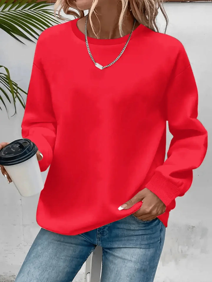 Women's Modern Corset Top Everyday Sweatshirt in Red