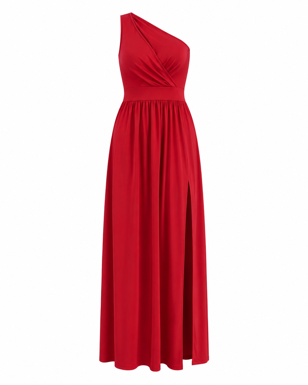Women's One-Shoulder Maxi Cocktail Dress with Slit (5)