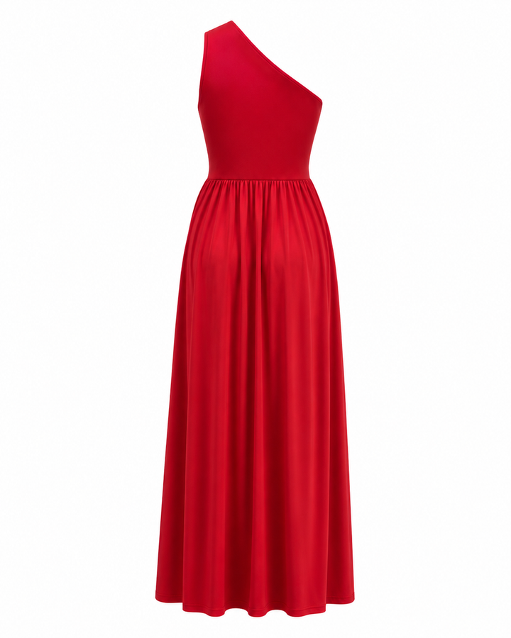 Women's One-Shoulder Maxi Cocktail Dress with Slit (6)