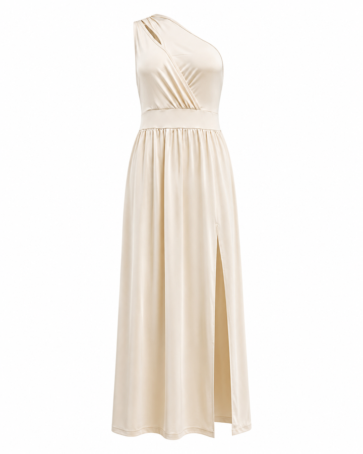 Women's One-Shoulder Maxi Cocktail Dress with Slit (7)