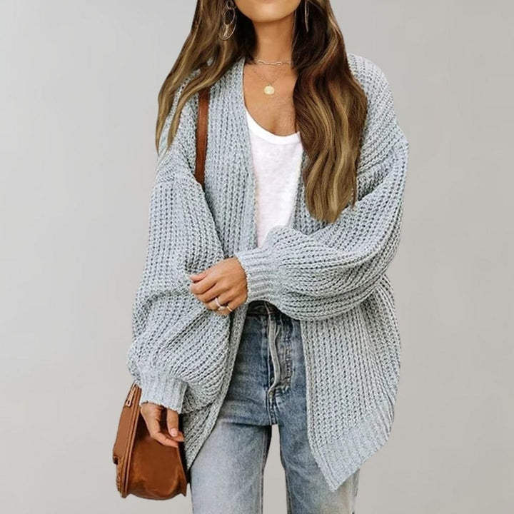 Women's Open Front Knit Cardigan for Everyday in Grey