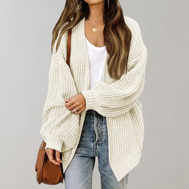 Women's Open Front Knit Cardigan for Everyday in White