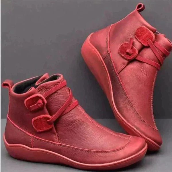 Women's Orthopedic Everyday Comfort Boots in Red