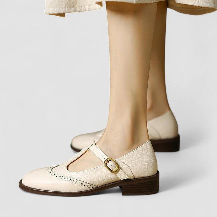 Women's Orthopedic Mary Jane Shoes in Beige