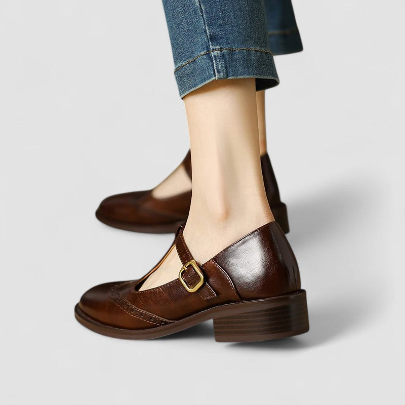 Women's Orthopedic Mary Jane Shoes in Brown