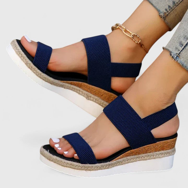 Women's Orthopedic Platform Sandal for Summer in Blue