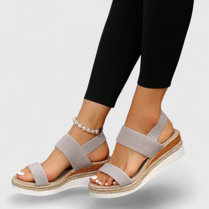 Women's Orthopedic Platform Sandal for Summer in Grey