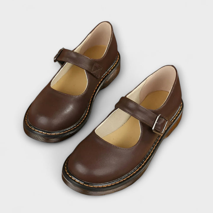Women's Orthopedic Vintage Mary Janes in Brown