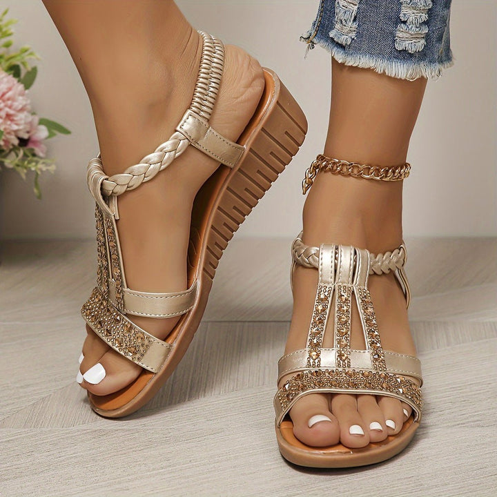 Women's Orthopedic Wedge Sandals in Roségold