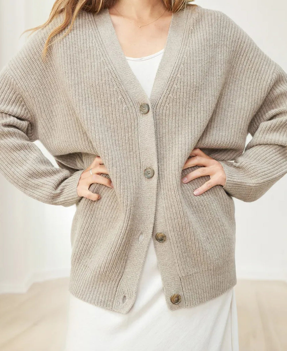 Women's Oversized Cardigan in Chunky Knit (2)