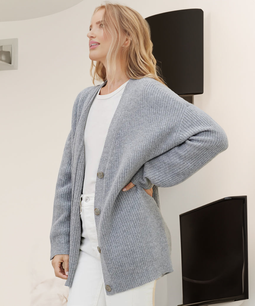 Women's Oversized Cardigan in Chunky Knit (6)