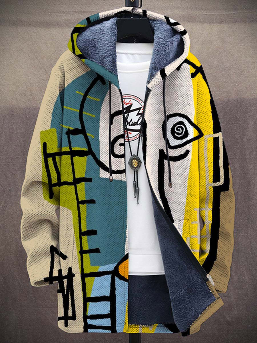 Women's Oversized Cardigan with Artistic Flair in Multicolour