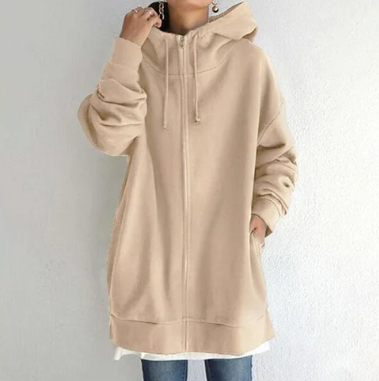 Women's Oversized Cozy Hooded Zip Cardigan (5)