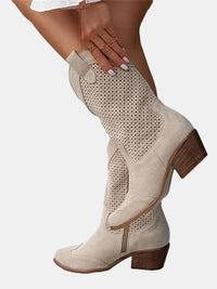 Alice | Women's Perforated Leather Ankle Boots