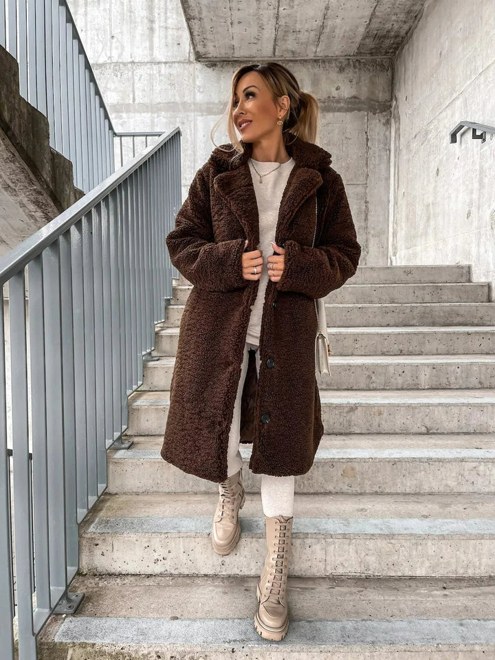 Women's Plush Trenchcoat for Autumn (4)