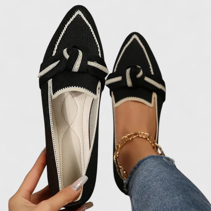 Women's Pointed Loafers for Summer Elegance in Black