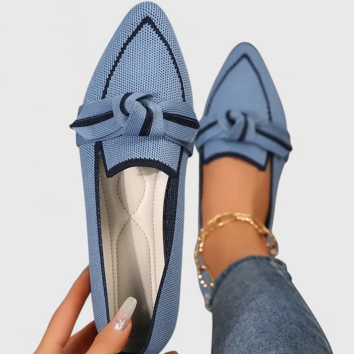 Women's Pointed Loafers for Summer Elegance in Light Blue